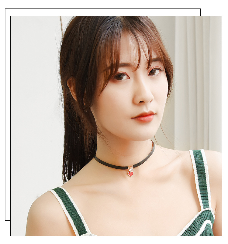 韩国choker项链女黑绳小清新锁骨链短款颈带黑色颈链项圈脖子饰品
