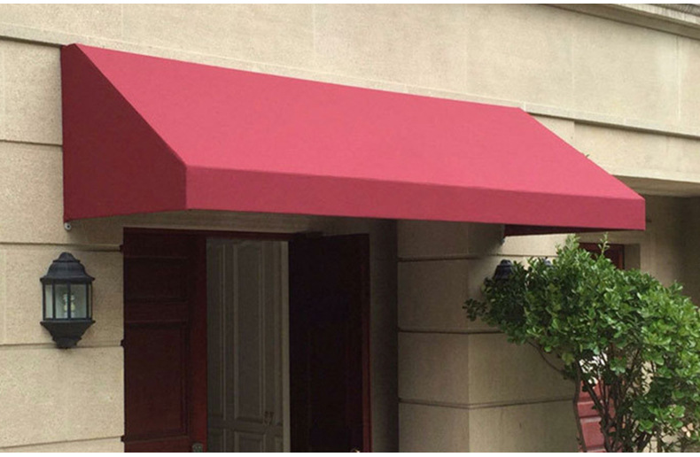 厂家定制户外门头固定装饰蓬铝合金梯形雨棚咖啡厅商铺窗户法式篷