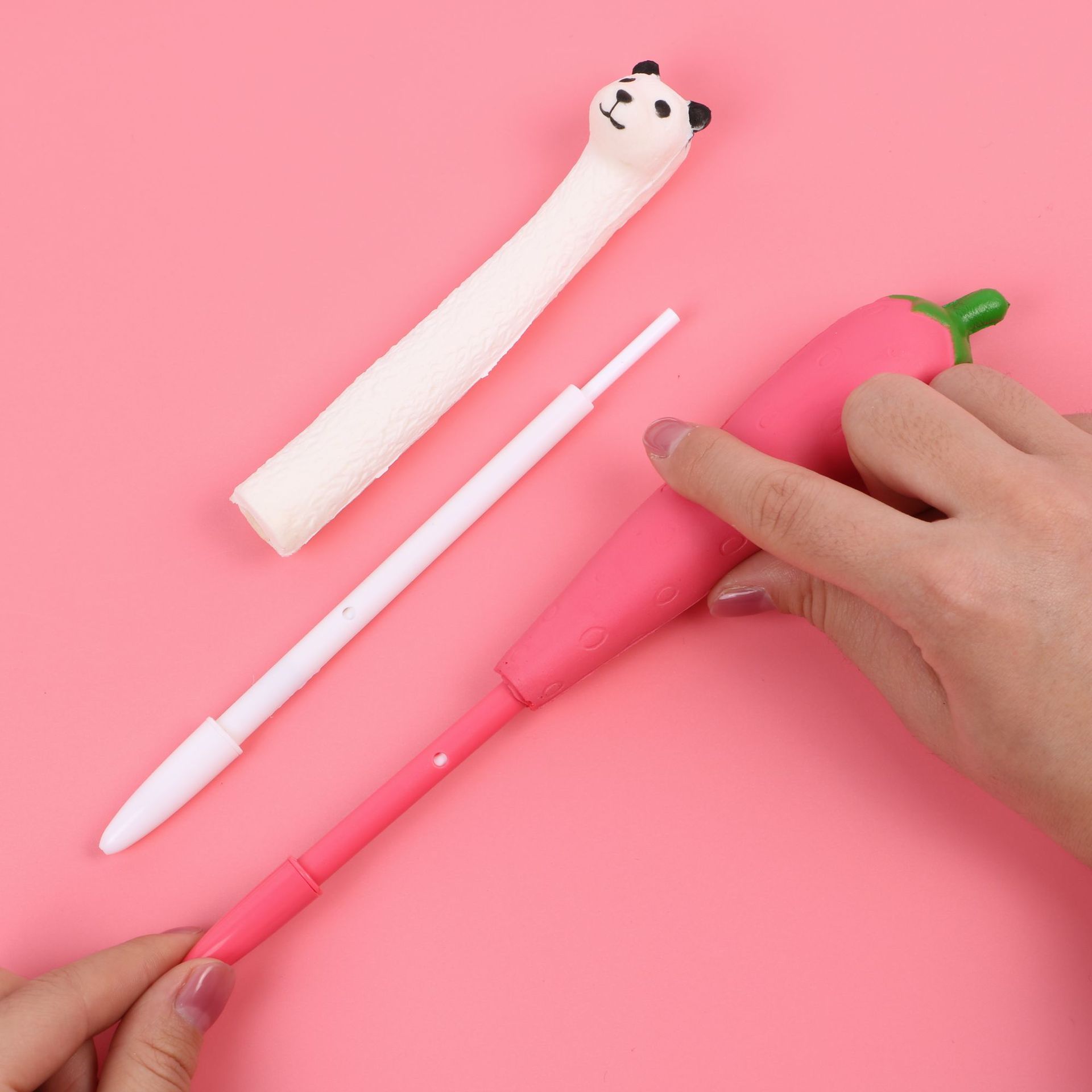 减压笔可爱创意学生慢回弹发泄笔学生减压软绵绵中性笔现货