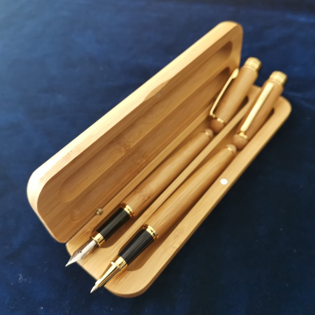 竹子钢笔 对笔 竹子笔 天然楠竹宝珠笔 定制logo 德米乐厂家直销