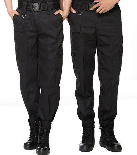 保安裤子男保安服工作裤春秋冬夏耐磨多口袋黑色劳保裤作训服裤子