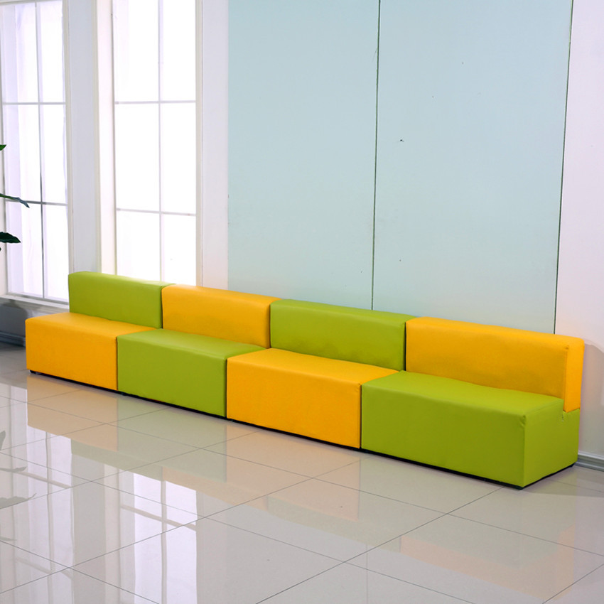 家长等候区卡座沙发幼儿园早教所大厅等候区沙发幼儿园卡座沙发