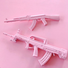 一件代发 少女软妹粉色步枪机关枪cos 绝地求生ak47 qbz吃鸡道具