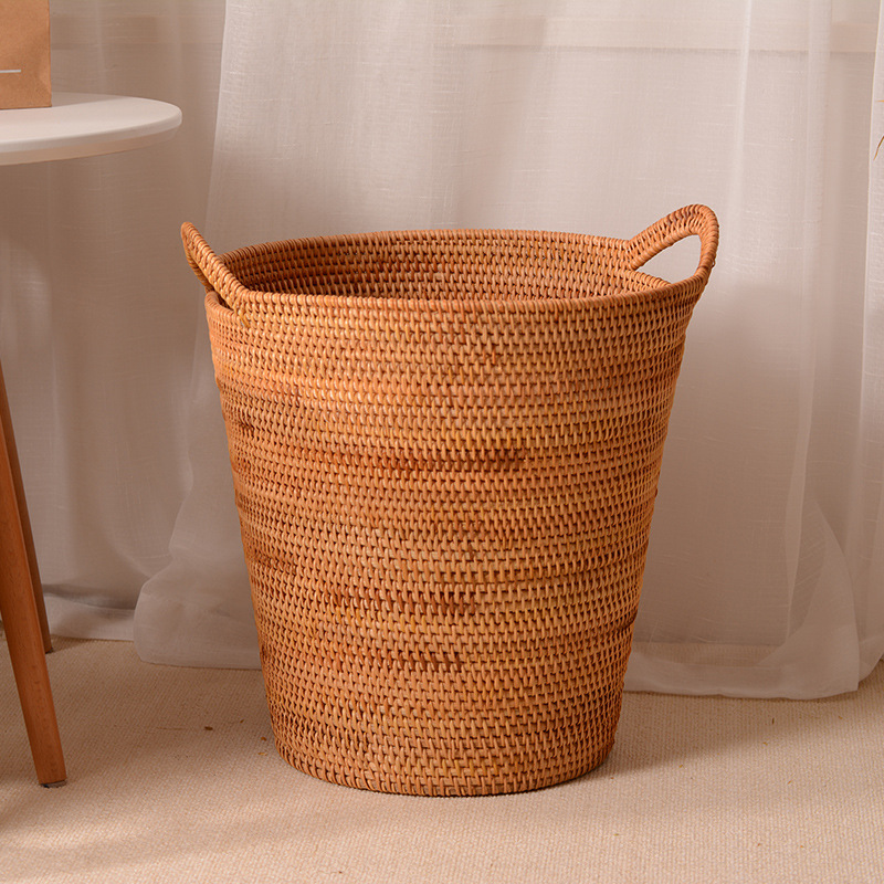 家居脏衣收纳篮藤编脏衣篓脏衣服玩具收纳 脏衣桶-阿里巴巴