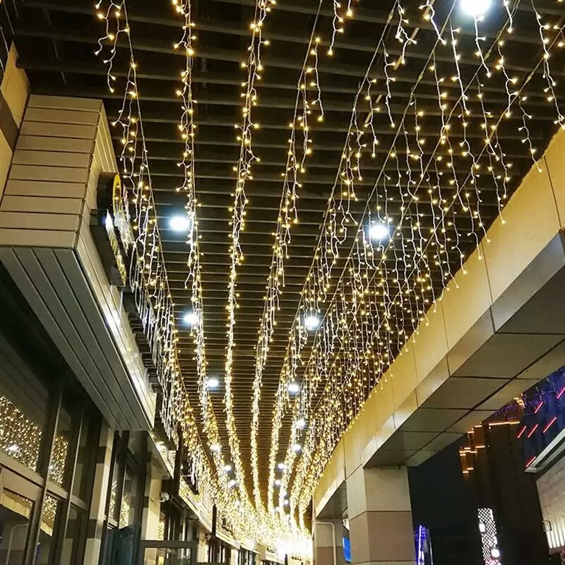 商场led冰条彩灯 满天星节日装饰led窗帘冰条灯星星窗帘灯批发