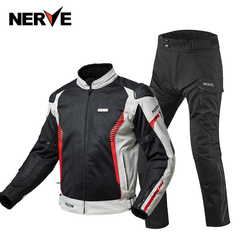 nerve摩托车骑行服男套装夏季赛车机车服装潮款防摔夹克裤子-阿里巴巴