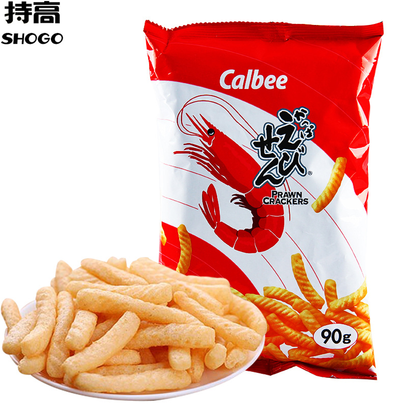 泰国进口 calbee卡乐比原味虾条90g 膨化食品休闲小吃零食品批发