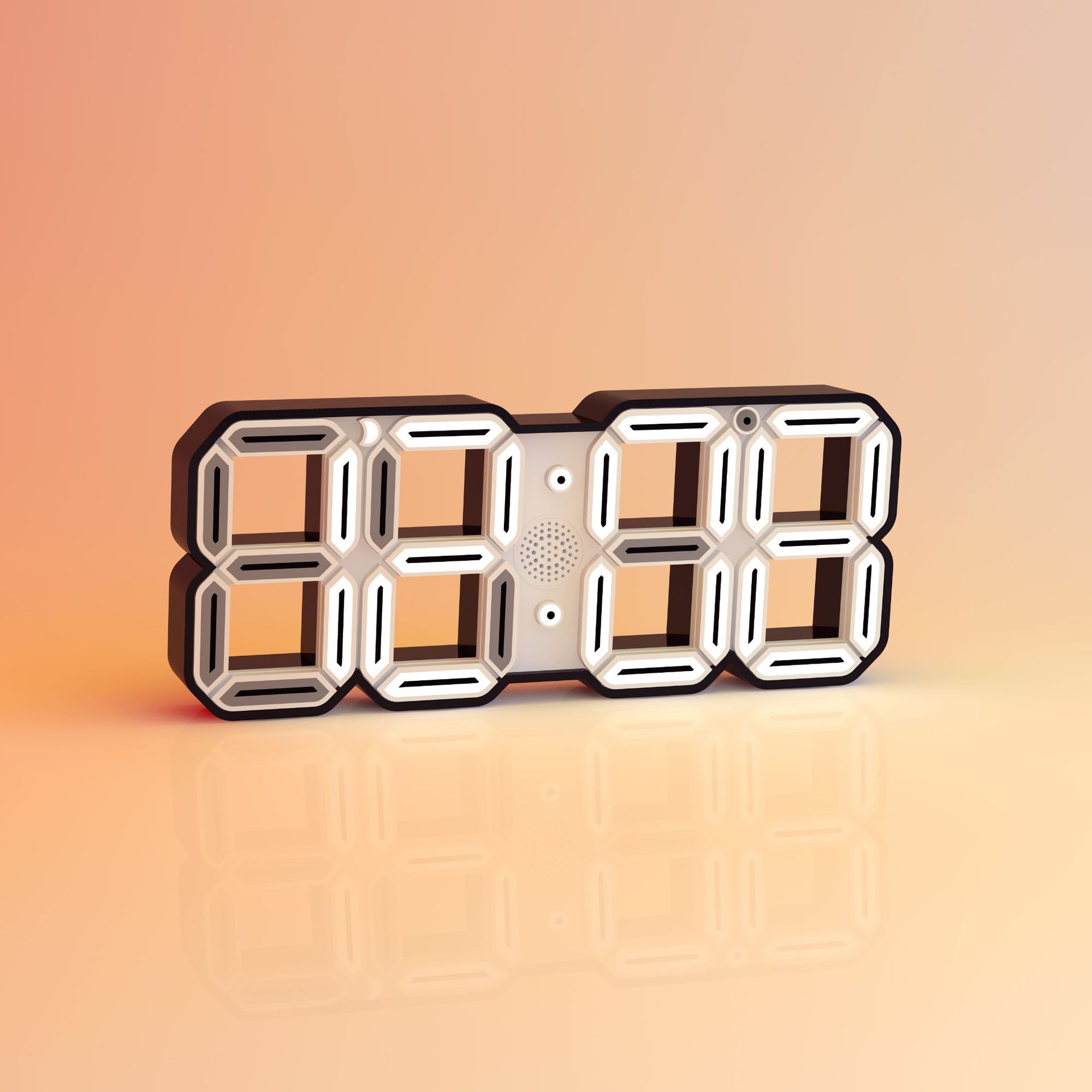 led电子立体音乐闹钟数字电子时钟充电音乐创意立体字挂墙钟台钟