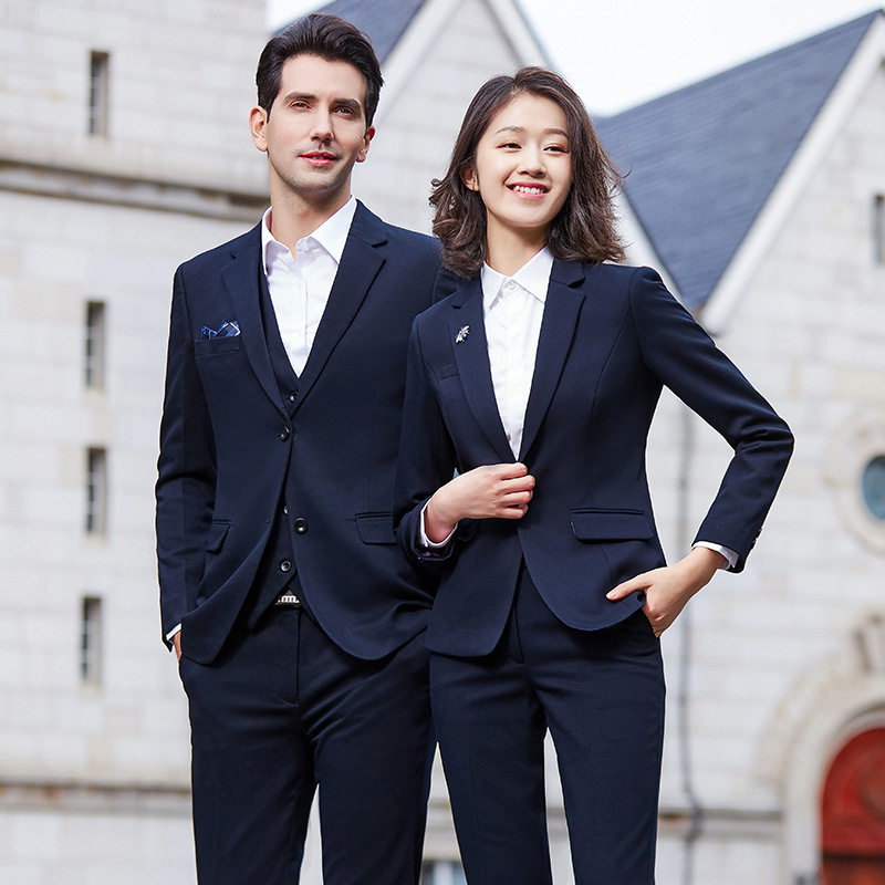 男女同款职业装正装制服银行保险西装工作服西服套装男商务装