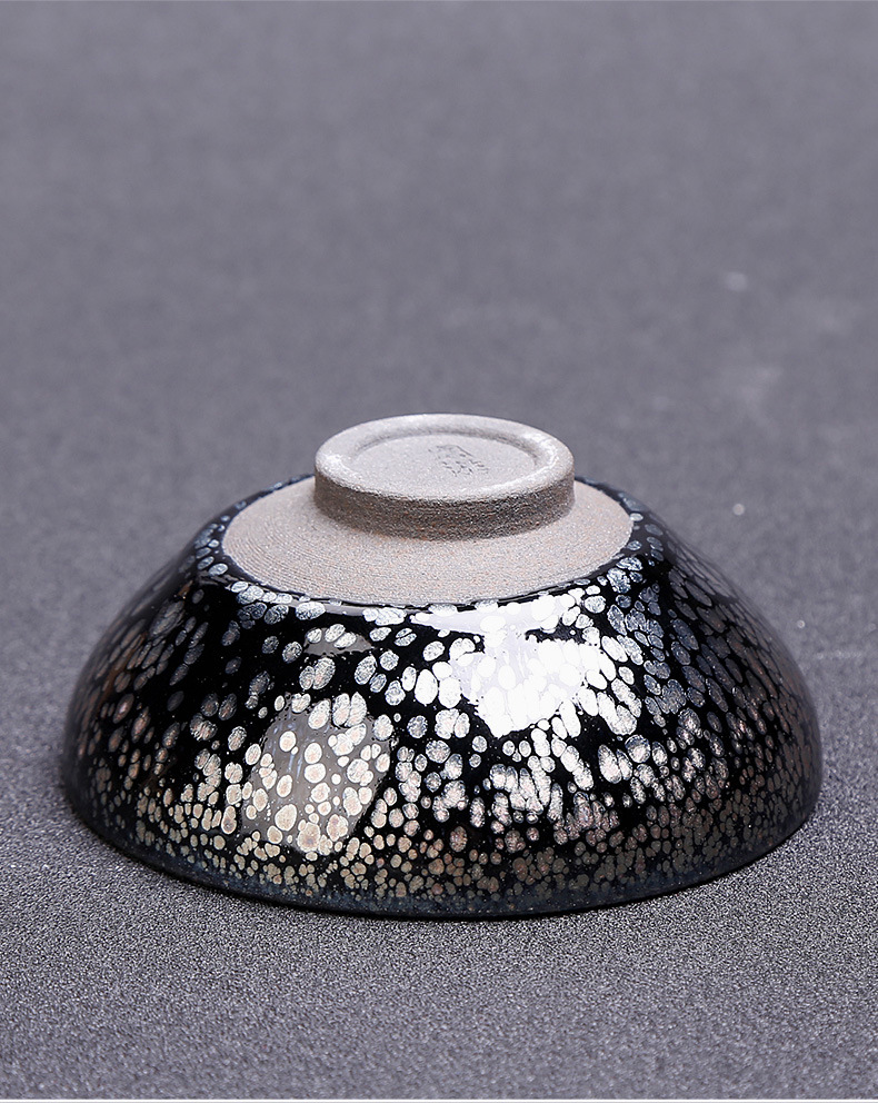 周游盏杯茶杯福建建盏斗笠盏大杯主人杯油滴建阳建窑大号禅定杯