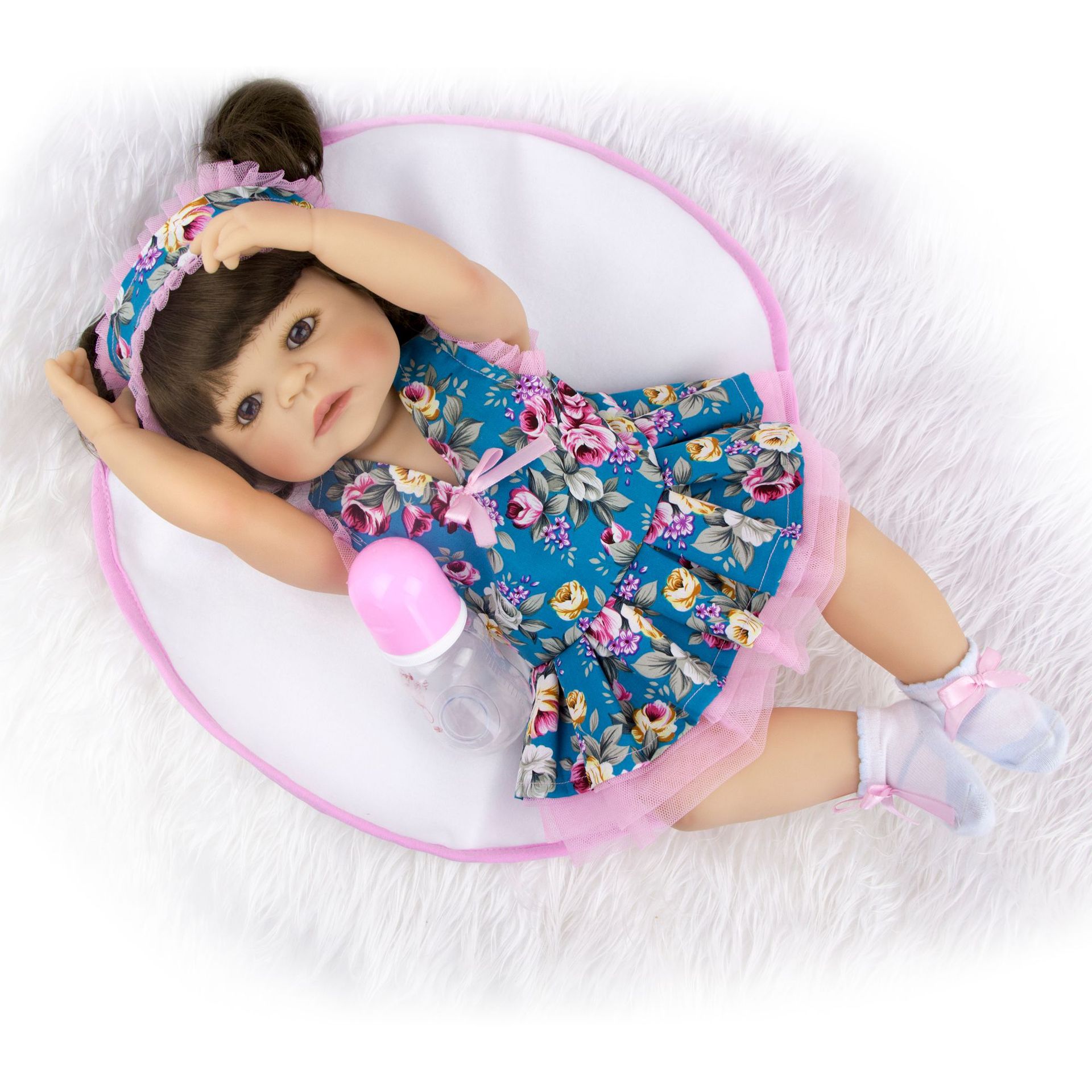 keiumi 22寸全硅胶重生娃娃rebornbaby女孩仿真婴儿