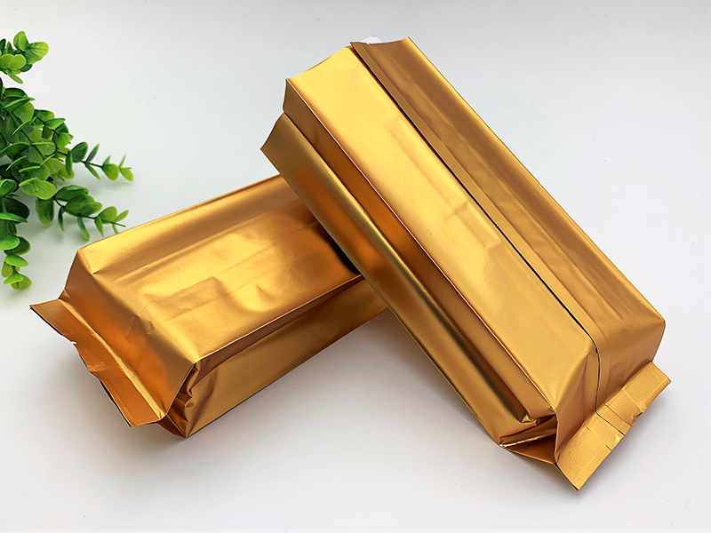 厂家直销暗亚金风琴袋现货 铝箔真空袋 立体中封袋 茶叶包装袋