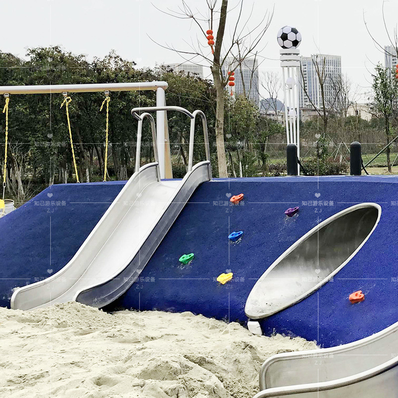 幼儿园户外不锈钢钻洞滑梯定制 公园景区小区拓展训练游乐设施备