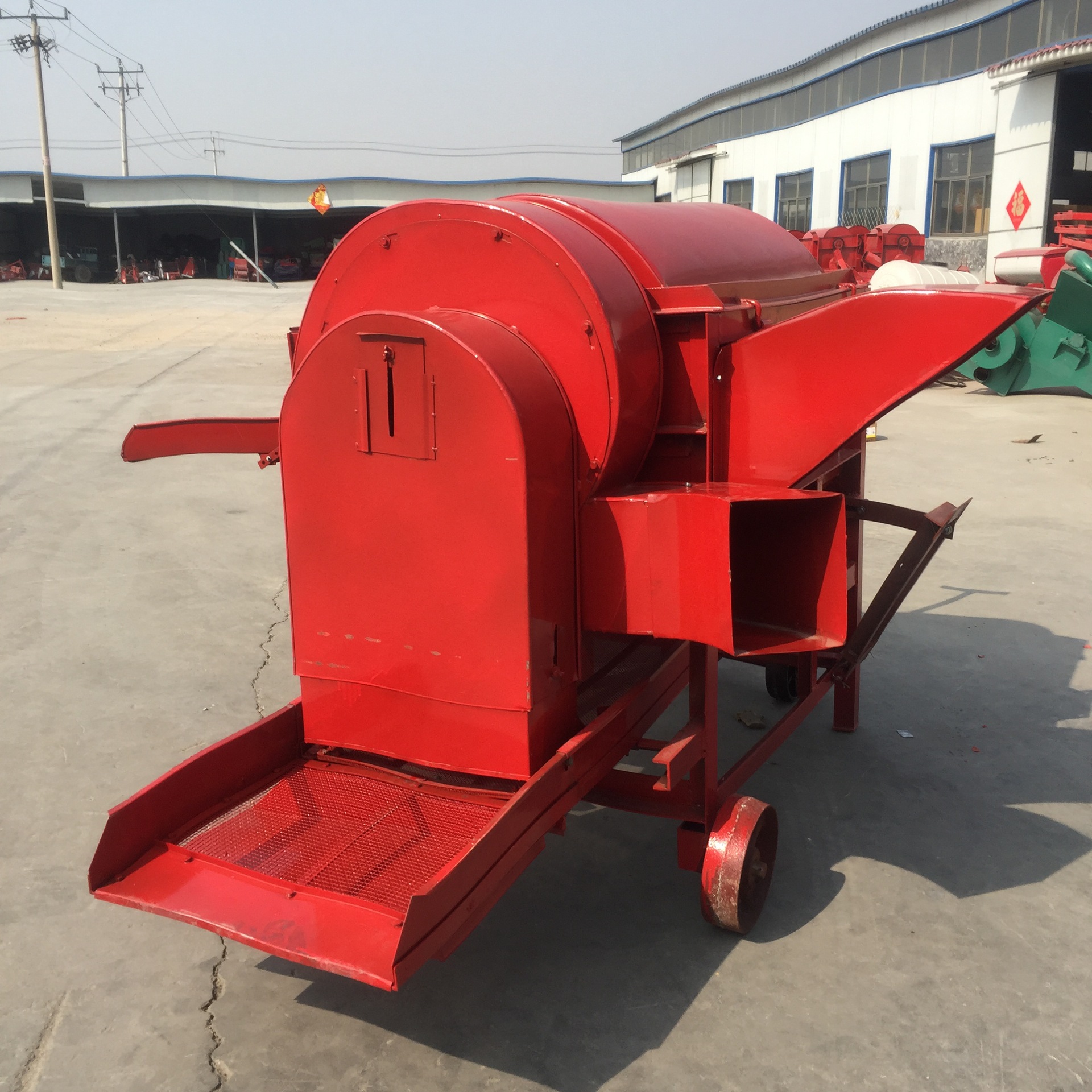 多功能带风机打稻机 电动玉米高粱打粒机 加厚型农用脱粒机