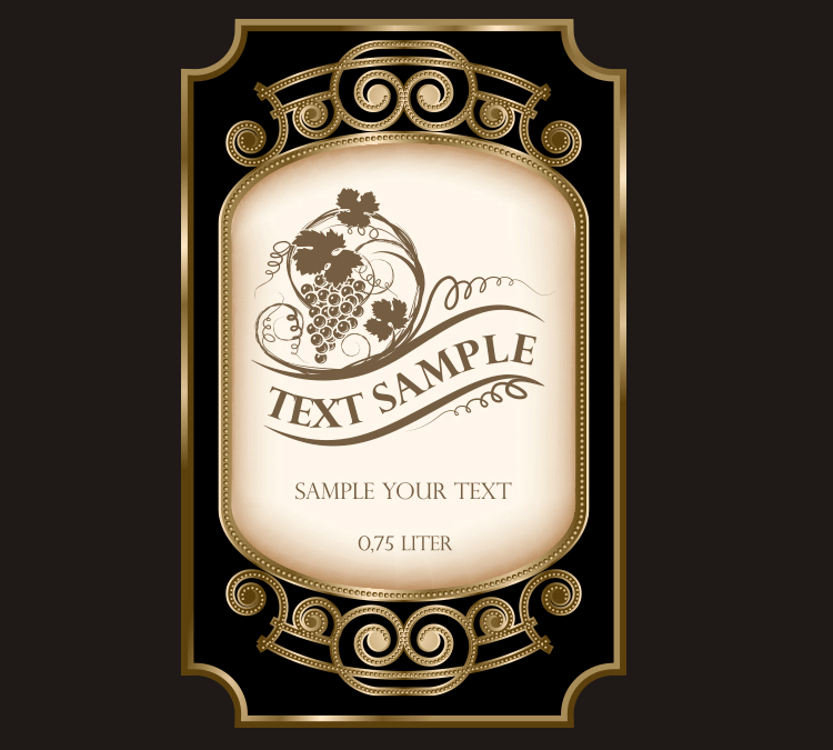 红酒标签贴纸葡萄酒瓶标贴不干胶商标logo瓶酒标定制定做印刷批发