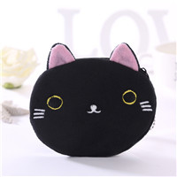 Creative Cute Cartoon Japanese and Korean Student Women's Zipper Mini Key Coin Storage Japanese Cute Cat Coin Purse