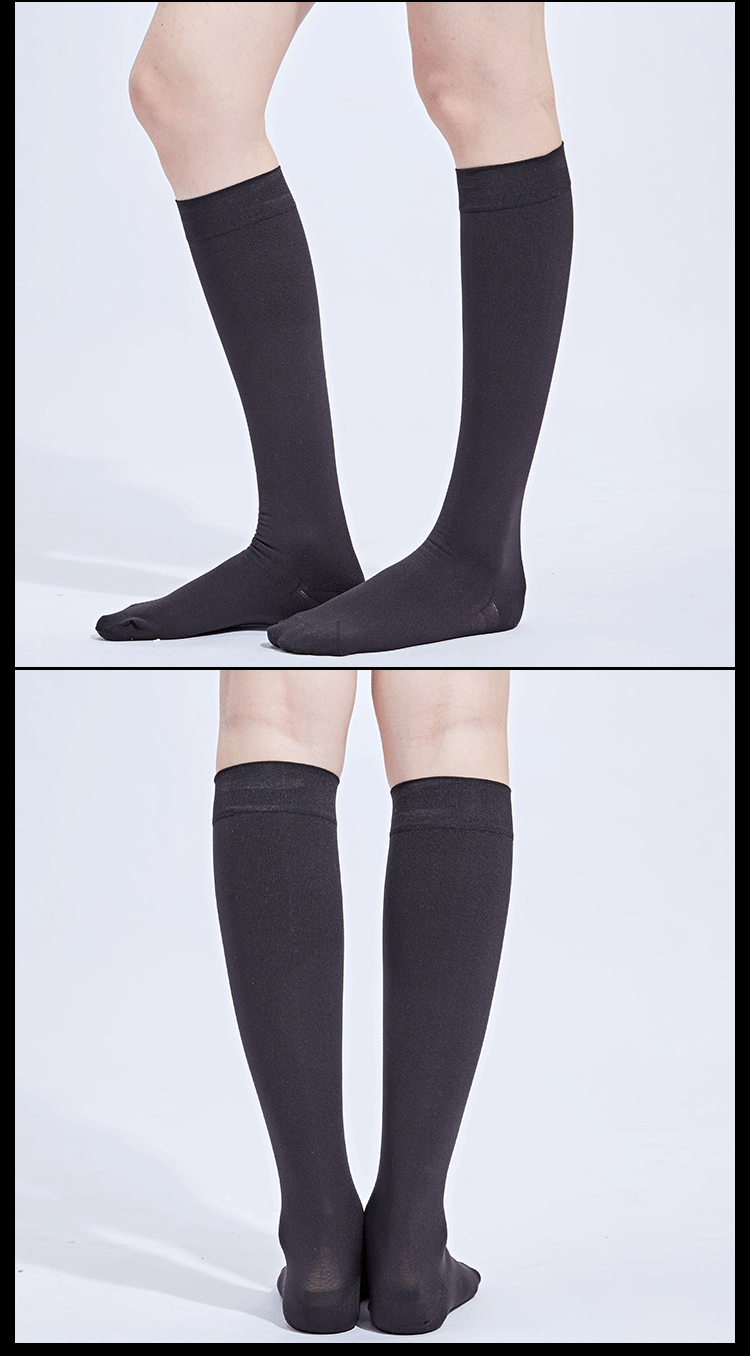 医疗静脉弹力中筒袜二级瘦小腿袜护小腿束腿露趾压力保健护曲张袜