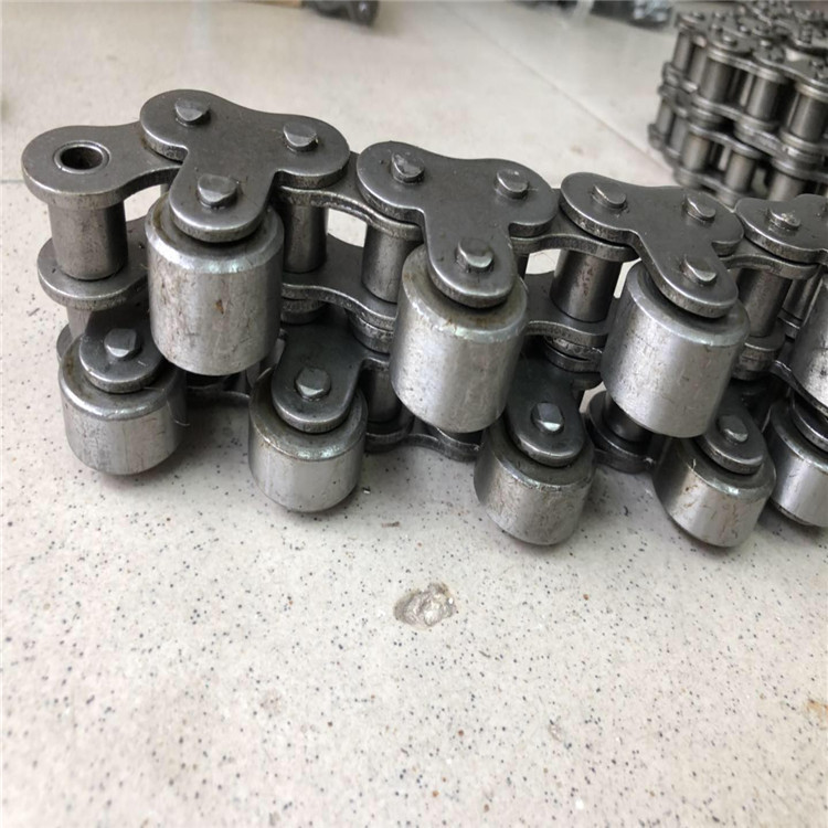 厂家直销 4分顶轮链条 08b单排双排链条 16a带顶滚轮短节距输送链