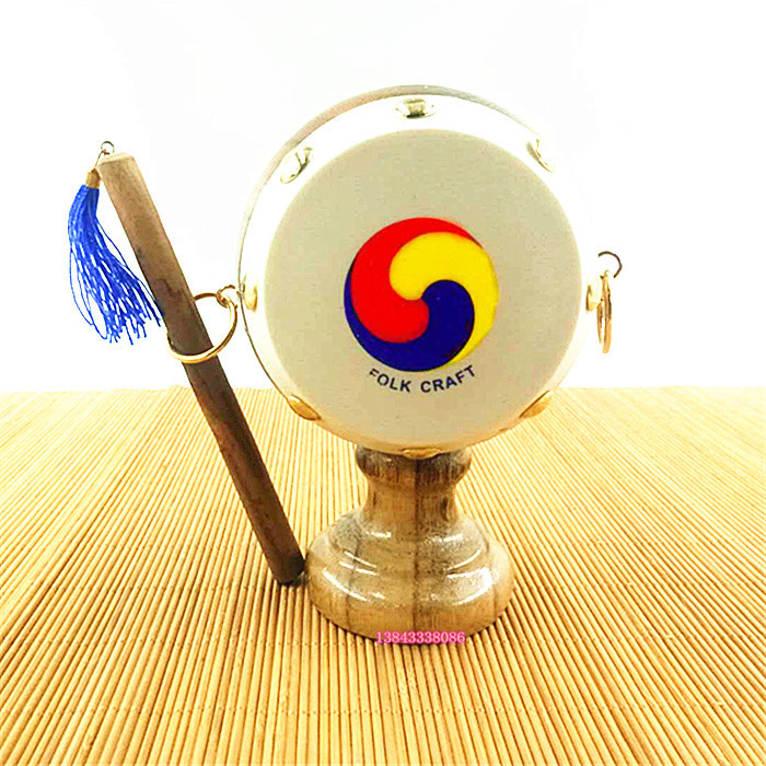 韩国鼓朝鲜鼓圆鼓长鼓坐鼓家居韩式餐厅装饰品摆件工艺品乔迁礼品