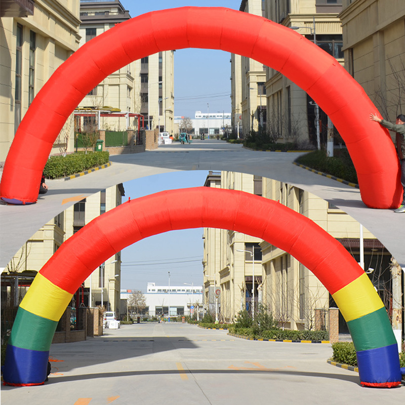 厂家批发红色拱门开业典礼广告婚庆半圆拱门加厚牛津布彩虹门