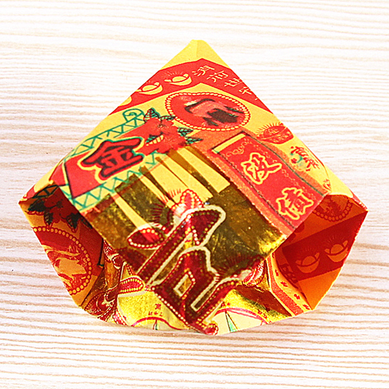 包邮手工折叠半成品还债狗头金1包40个黄纸烧纸烫金纸厂家直销用