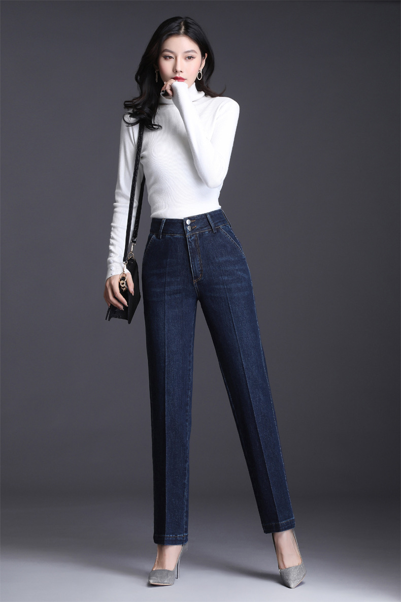 ty9089品质款2020春秋气质女装长裤直筒裤高腰大码休闲裤