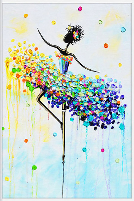 厂家直销圆钻满钻贴钻画芭蕾舞者女孩艺术人体款 钻石画