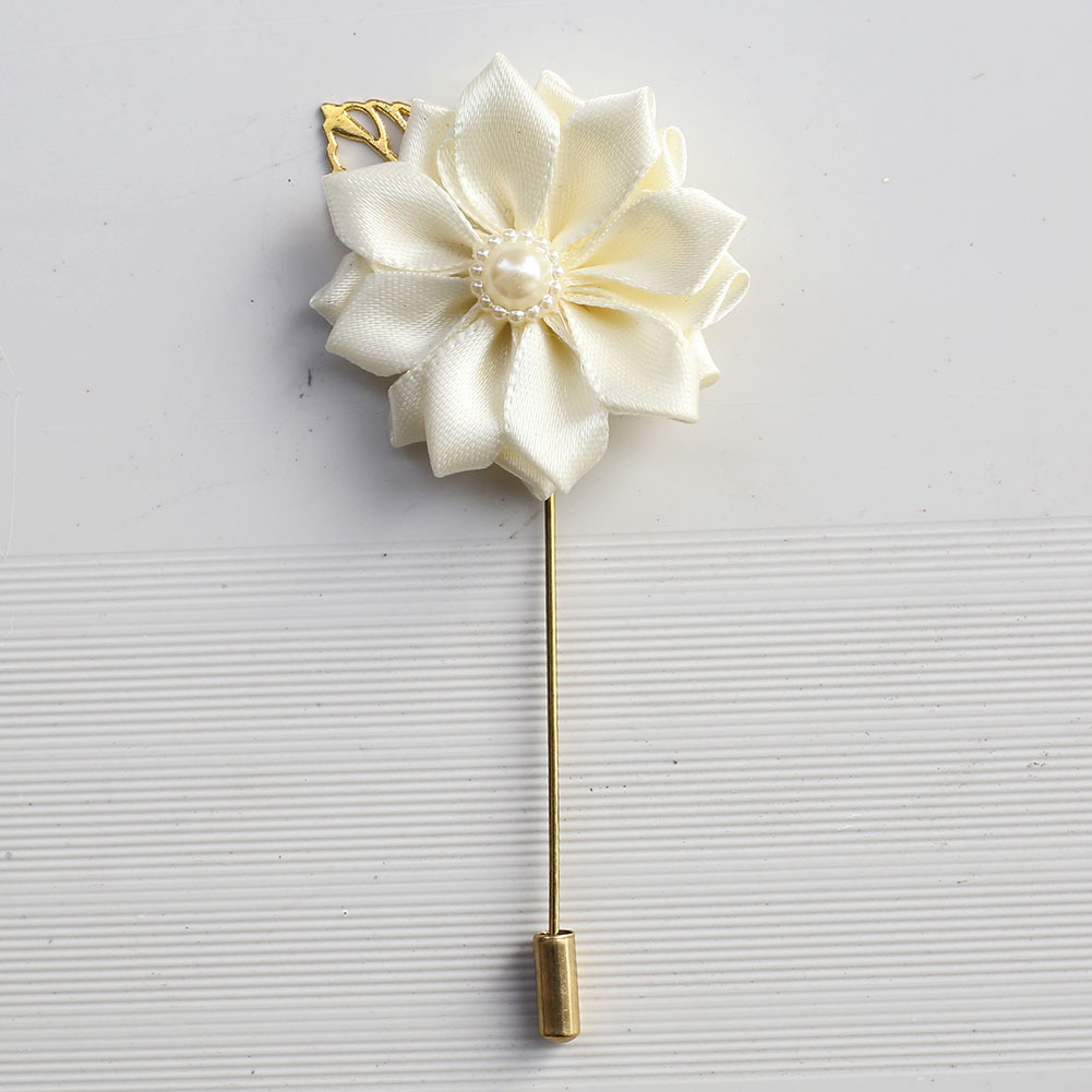 wifelai 手工缎带胸花 金叶子简约新娘新郎胸花 一件代发xh889p