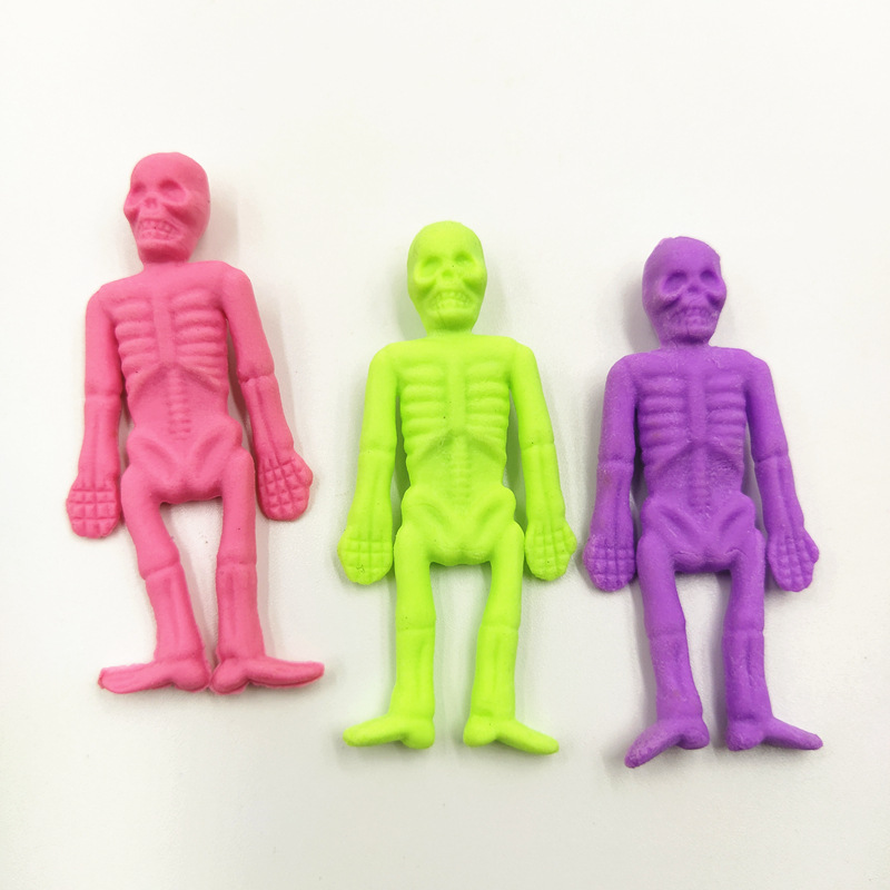 塑料骷髅头 万圣节鬼屋装饰恐怖摆件鬼节场地布置道具 假骷髅头