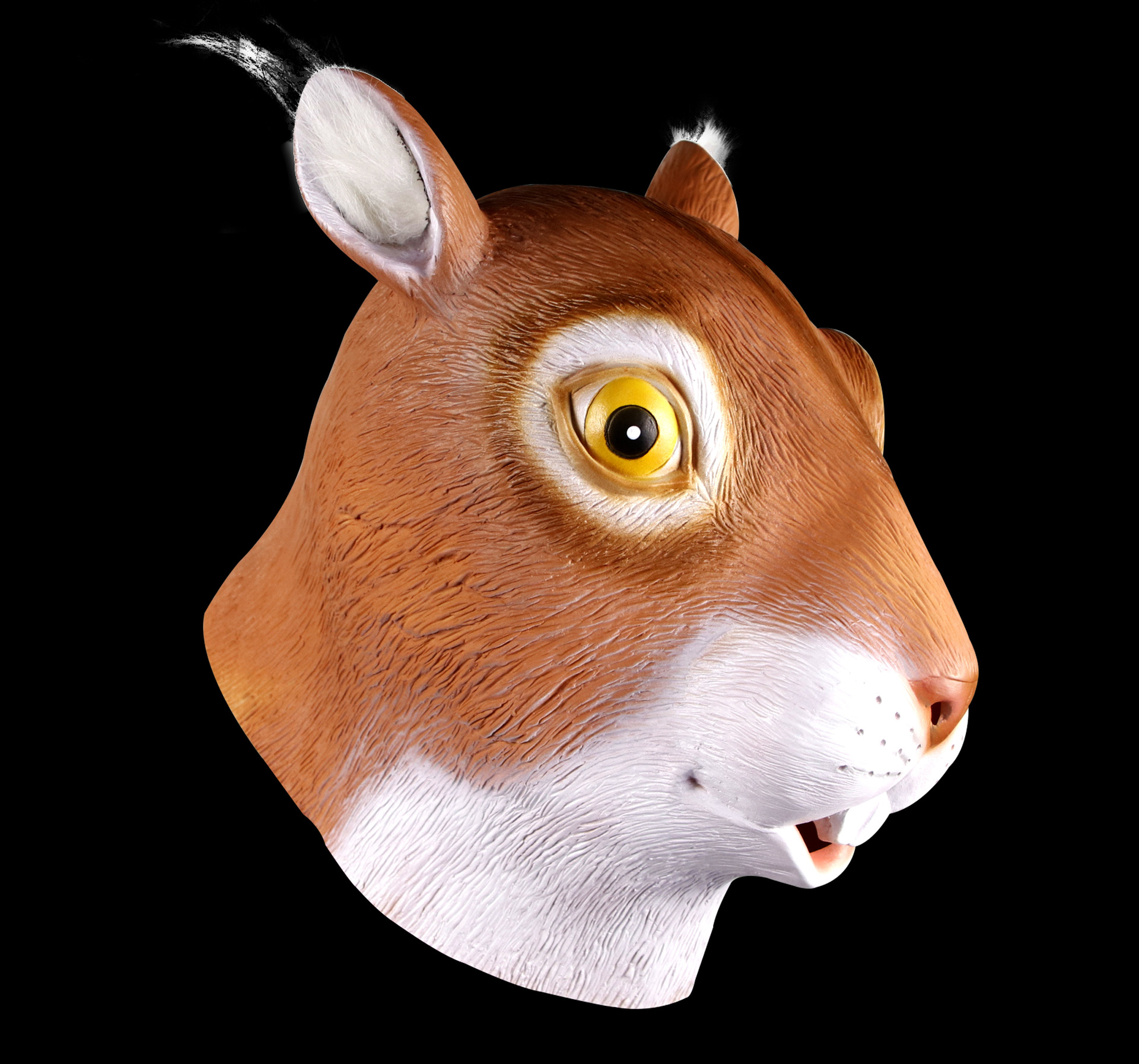 厂家批发松鼠面具 仿真乳胶动物龙猫头套仓鼠万圣节化妆舞会派对