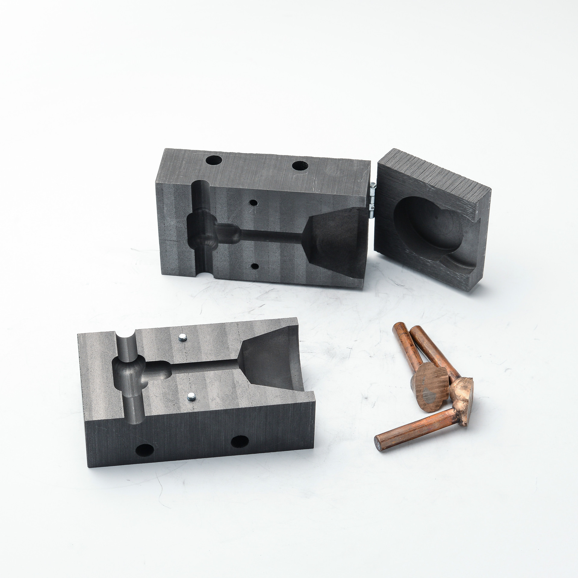 厂家批发铜包钢热熔模具 带模夹 石墨模具