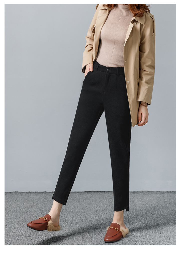 清仓秒杀不退换,8829#毛呢女裤烟管裤韩版女裤修身显瘦百搭时尚