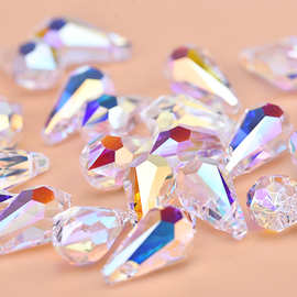 奥地利水晶 极光幻彩切面水滴散珠 手工diy饰品串珠材料配件