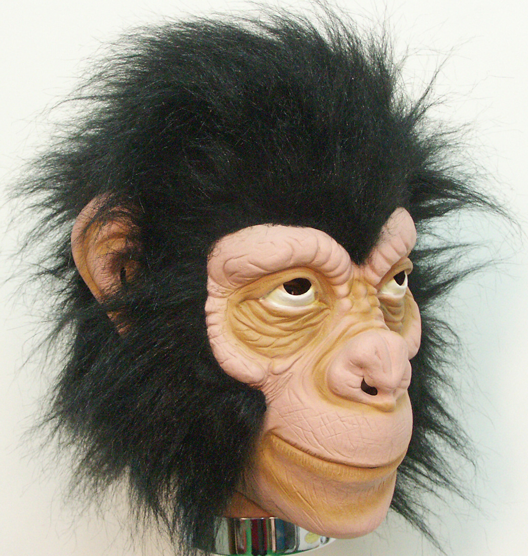 万圣节橡胶头套动物面罩猩猩面具鬼屋密室面具搞怪面具