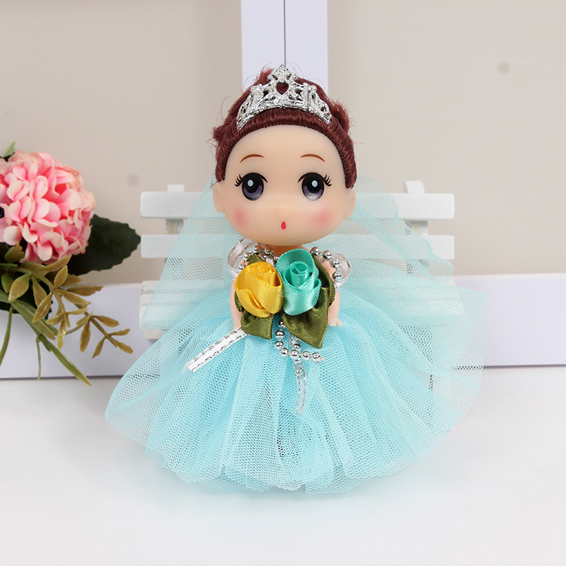 厂家直销恒潮迷糊芭比娃娃皇冠婚纱迷糊娃娃挂件女孩生日礼物玩具