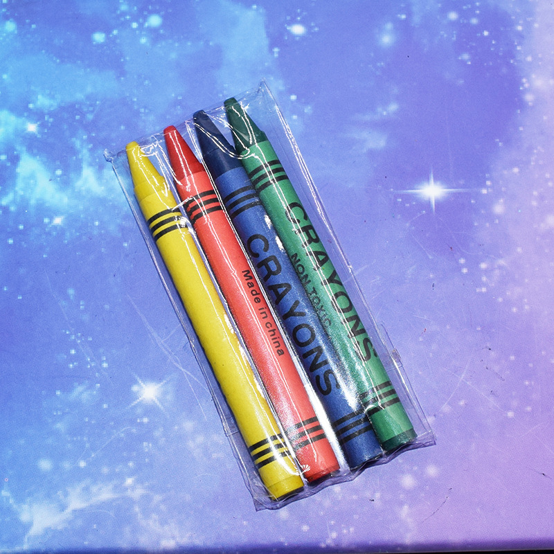 8*0.8cm红黄蓝绿4色蜡笔opp袋子包装幼儿园奖儿童绘画蜡笔