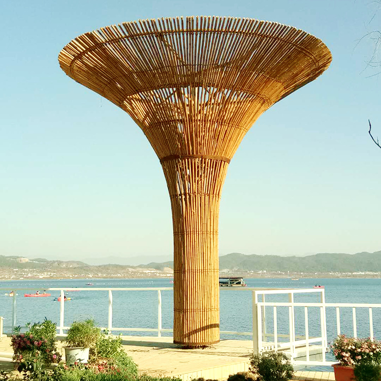 境道】竹景观 竹编 竹构筑物5年保修 竹装饰 竹伞g-08