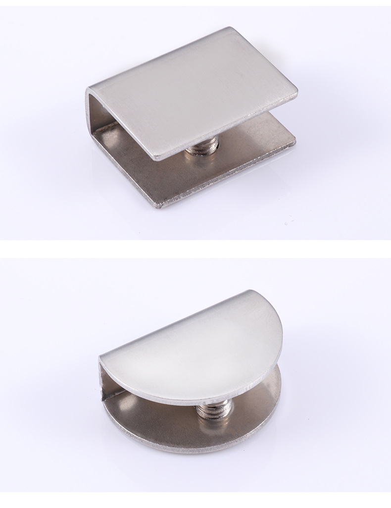 加厚不锈钢玻璃夹支架层板夹托架玻璃卡子圆形玻璃托家具固定夹