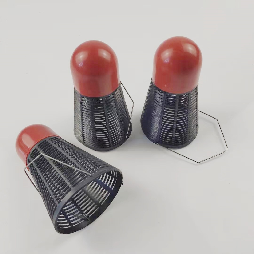 羽毛球型打窝器 饵料笼 塑料打窝器 花篮式打窝器 渔具配件