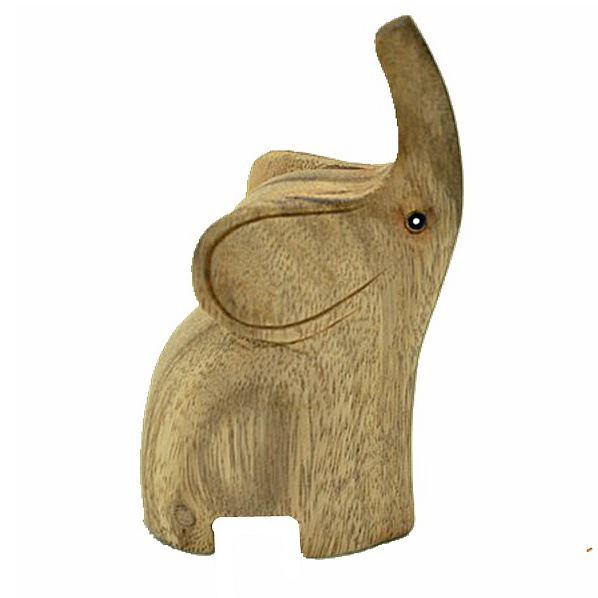 泰国芒果木雕动漫可爱小象 木质工艺品礼品创意家居饰品礼品