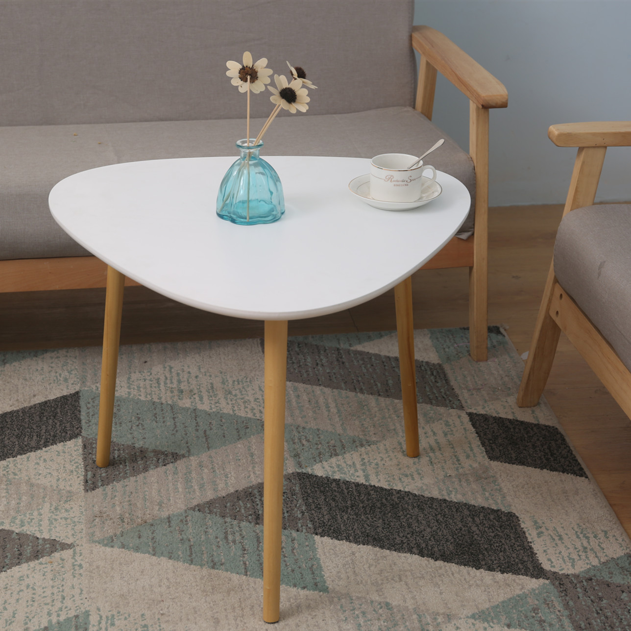 简约小桌子三角茶几桌烤漆客厅小茶几迷你咖啡桌可印logo批发定制