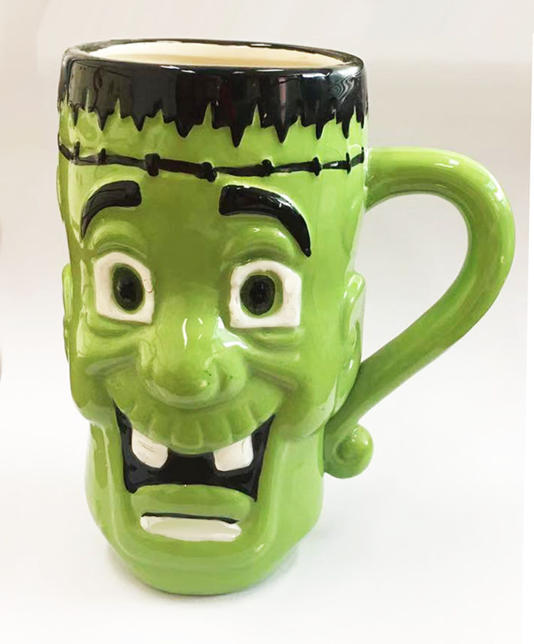 万圣节陶瓷杯环保陶瓷杯异形杯 广告促销鬼节杯子 厂家生产陶瓷杯