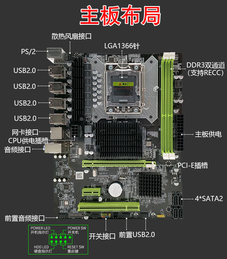 迅魔x58主板接线图图片