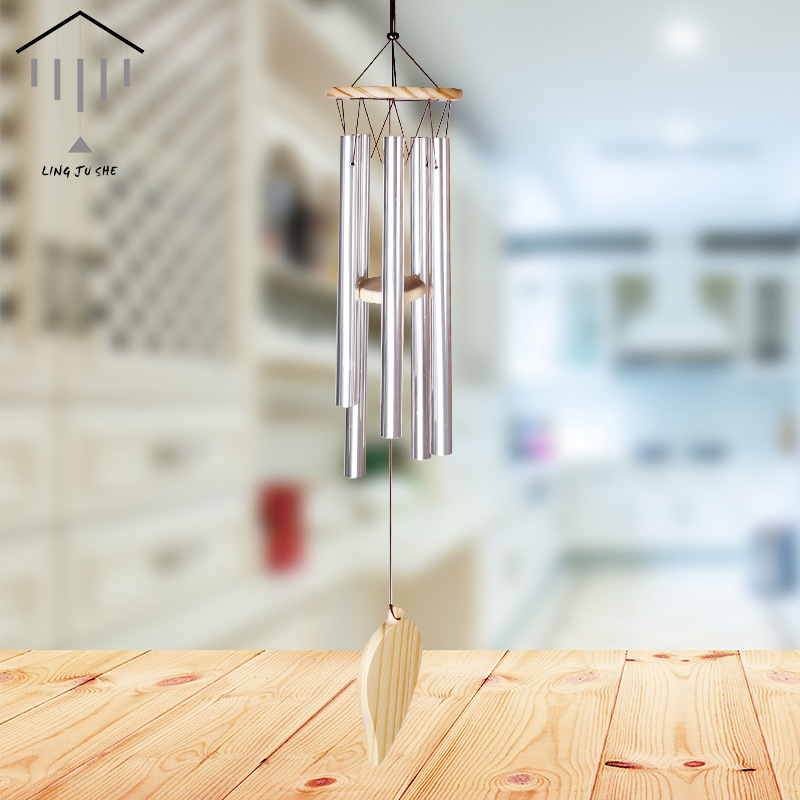 铃聚舍跨境美国铝管金属风铃挂饰5管 家居店铺装饰工艺创意礼品