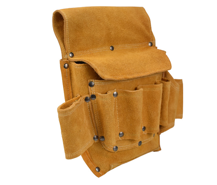 跨境加厚牛皮电工包 多功能家居装修工具腰带包 电木工五金工具包