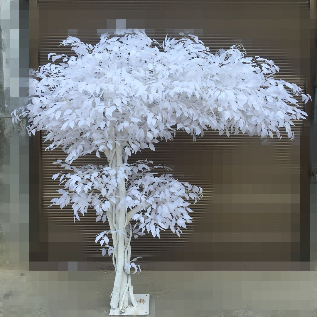 仿真白色榕树许愿树装扮橱窗装饰婚庆摄影道具假榕树厂家直销