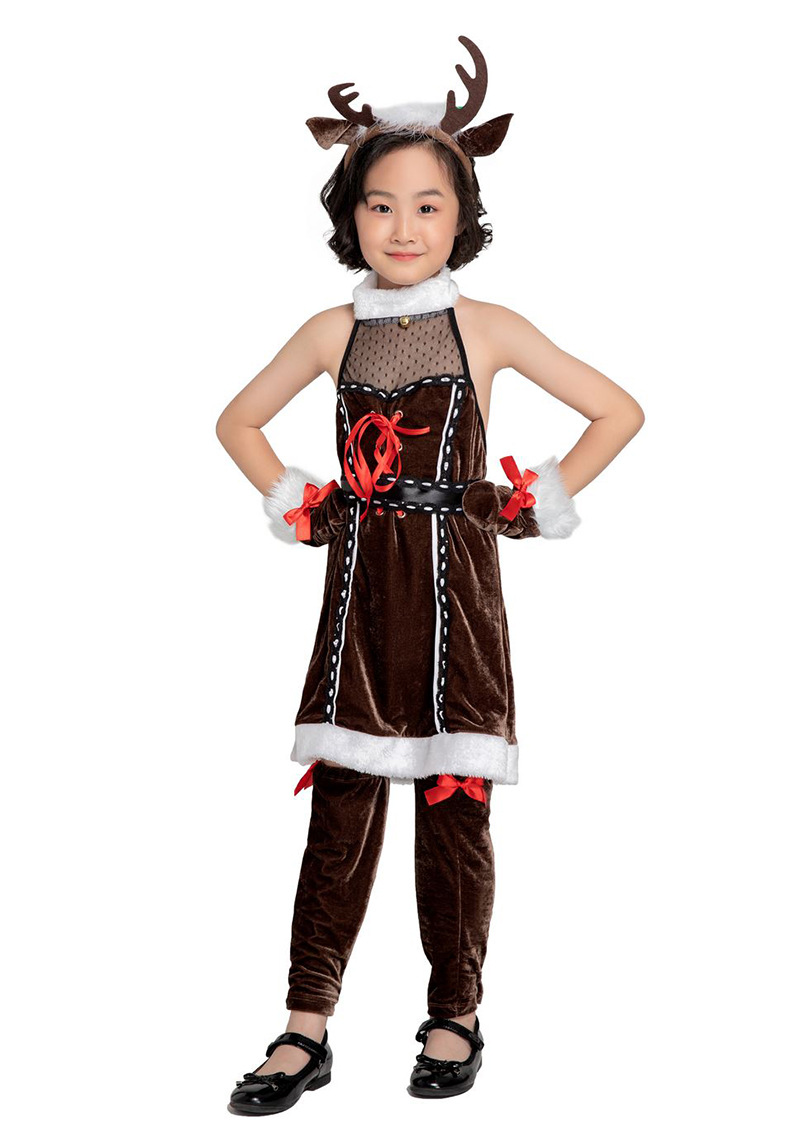 珠密恋圣诞鹿麋鹿 圣诞节驯鹿 服装圣诞装圣诞服亲子角色扮演服装