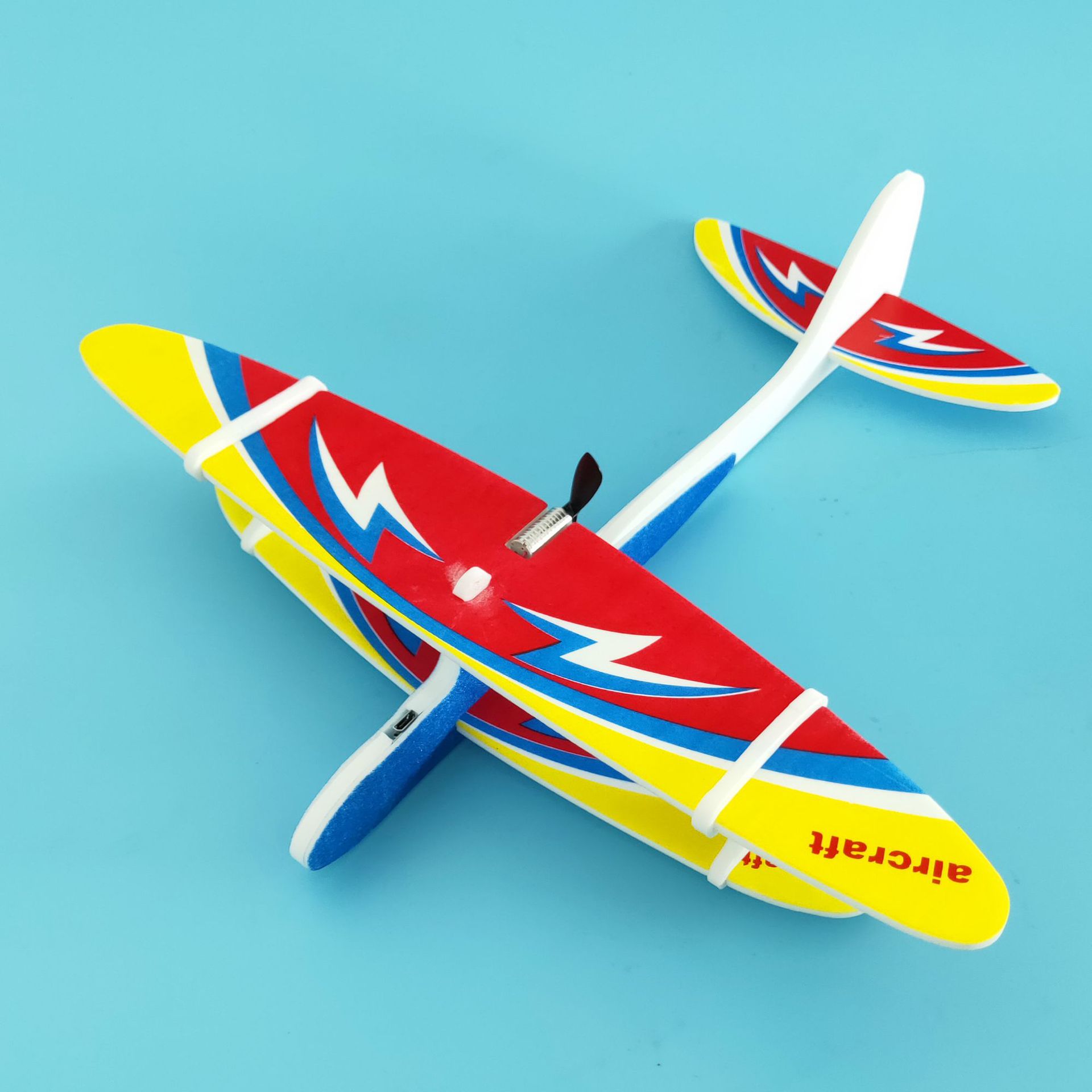 新款泡沫电动飞机手抛充电双翼航模耐摔回旋飞机模型礼品玩具直销