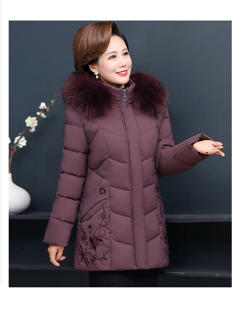 妈妈冬装加厚羽绒棉服中老年人婆婆棉袄外套女奶奶冬季穿保暖棉衣
