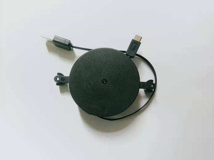 单拉伸缩收线自动收缩卷线器 数据线绕线器 线材收纳器 线长1.5米